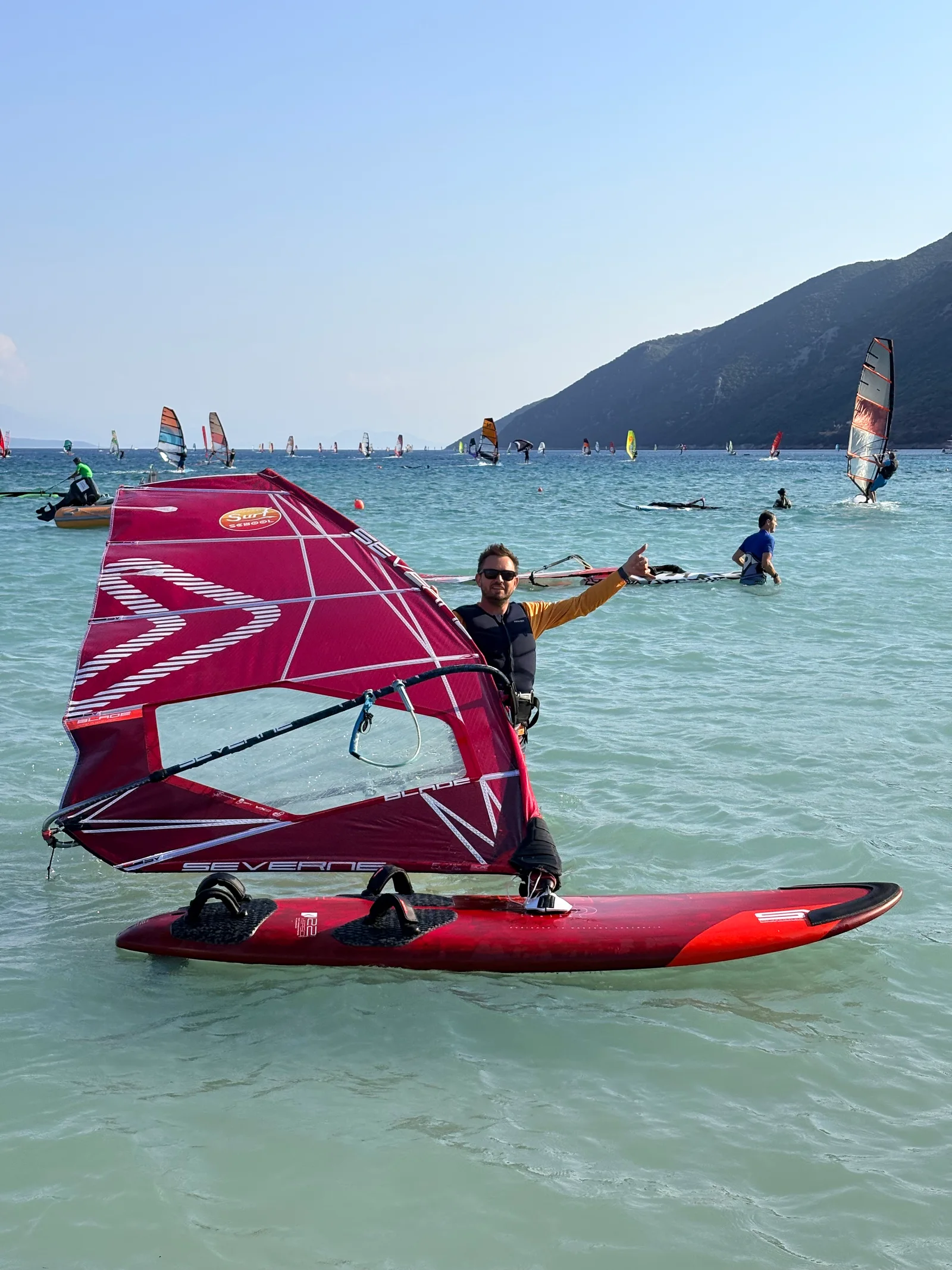 Windsurfing w zatoce Vassiliki na Lefkadzie